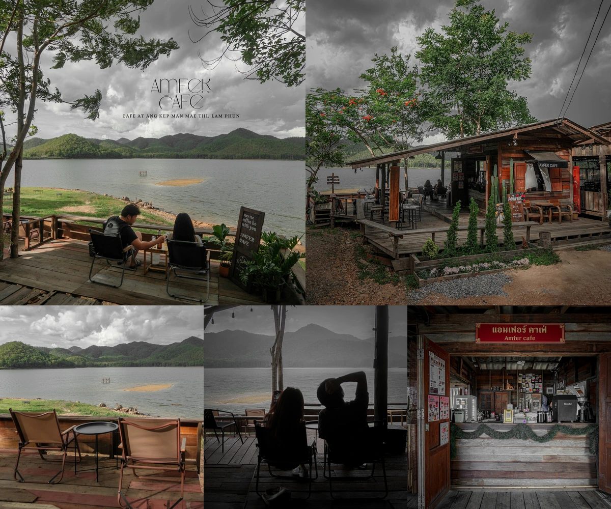 ภาพรีวิว AMFER’ Cafe — คาเฟ่เรือนไม้ริมอ่างเก็บน้ำแม่ธิ