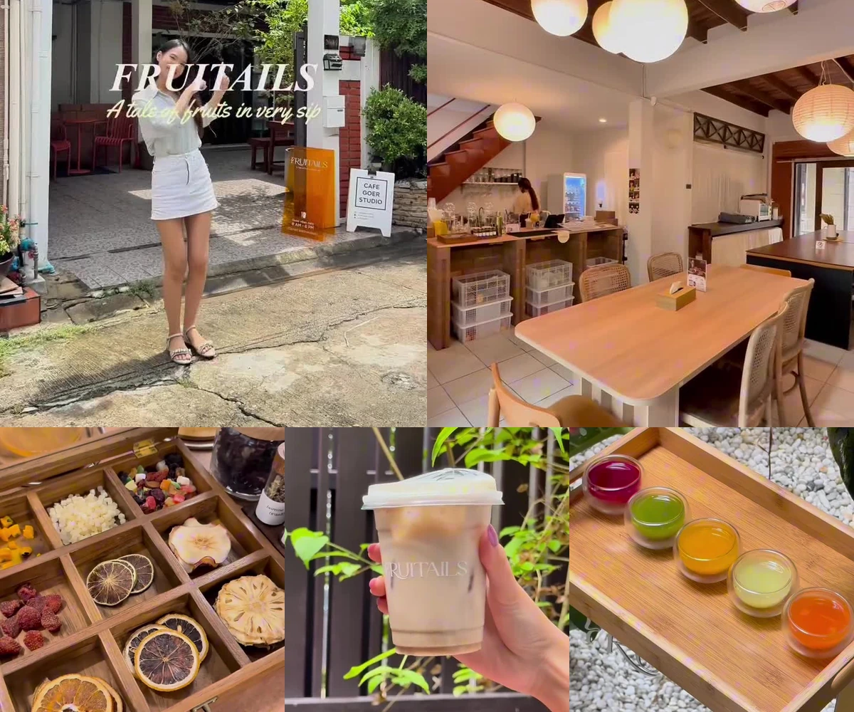 ภาพรีวิว Fruitails • พร้อมพงษ์ — โฮมคาเฟ่ที่เน้นน้ำผลไม้สกัดเย็นและชา