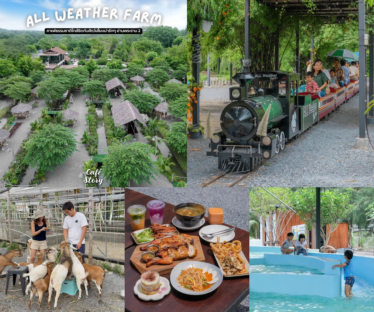 ภาพรีวิว All Weather Farm — คาเฟ่ฟาร์มสำหรับครอบครัวพร้อมกิจกรรมกลางสวน