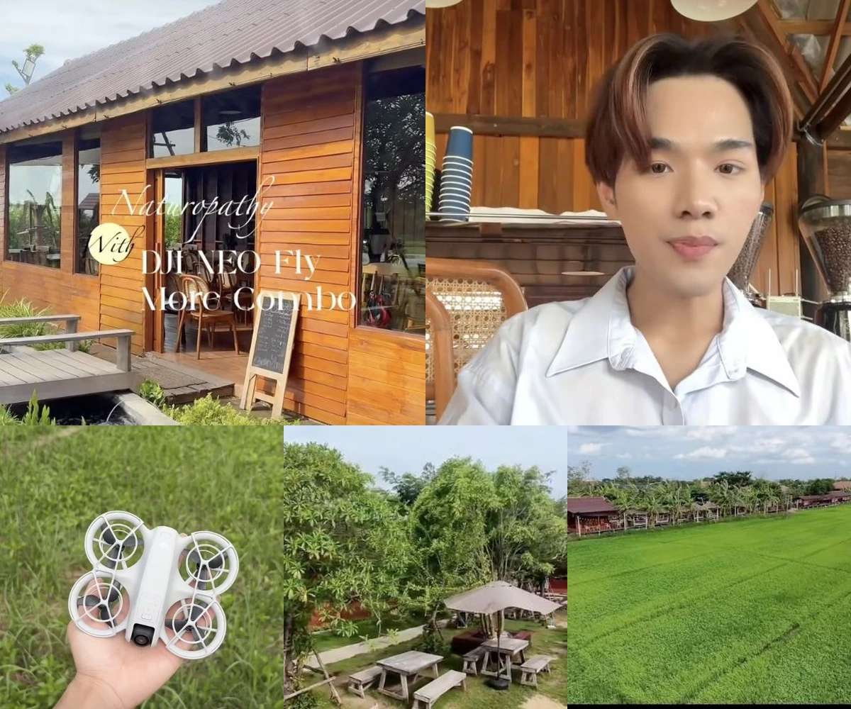 ภาพรีวิว DJI NEO Fly More Combo • Follow Me — สาธิตโดรนขนาดเล็กสำหรับเก็บภาพท่องเที่ยวและมุมติดตามตัว