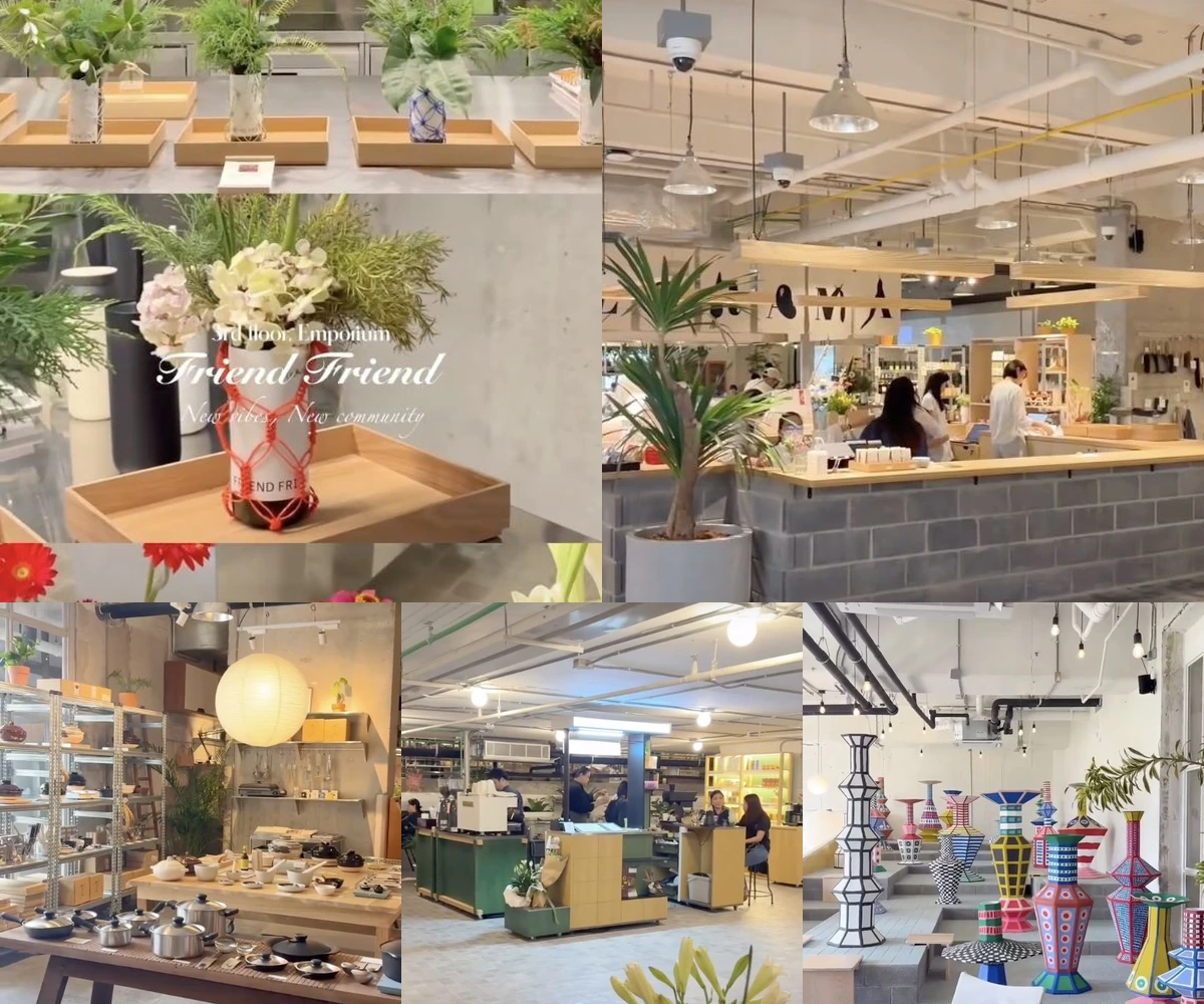 ภาพรีวิว FRIEND FRIEND • เอ็มโพเรียม — พื้นที่ไลฟ์สไตล์และมุมนั่งกาแฟบนชั้นลานจอดรถ