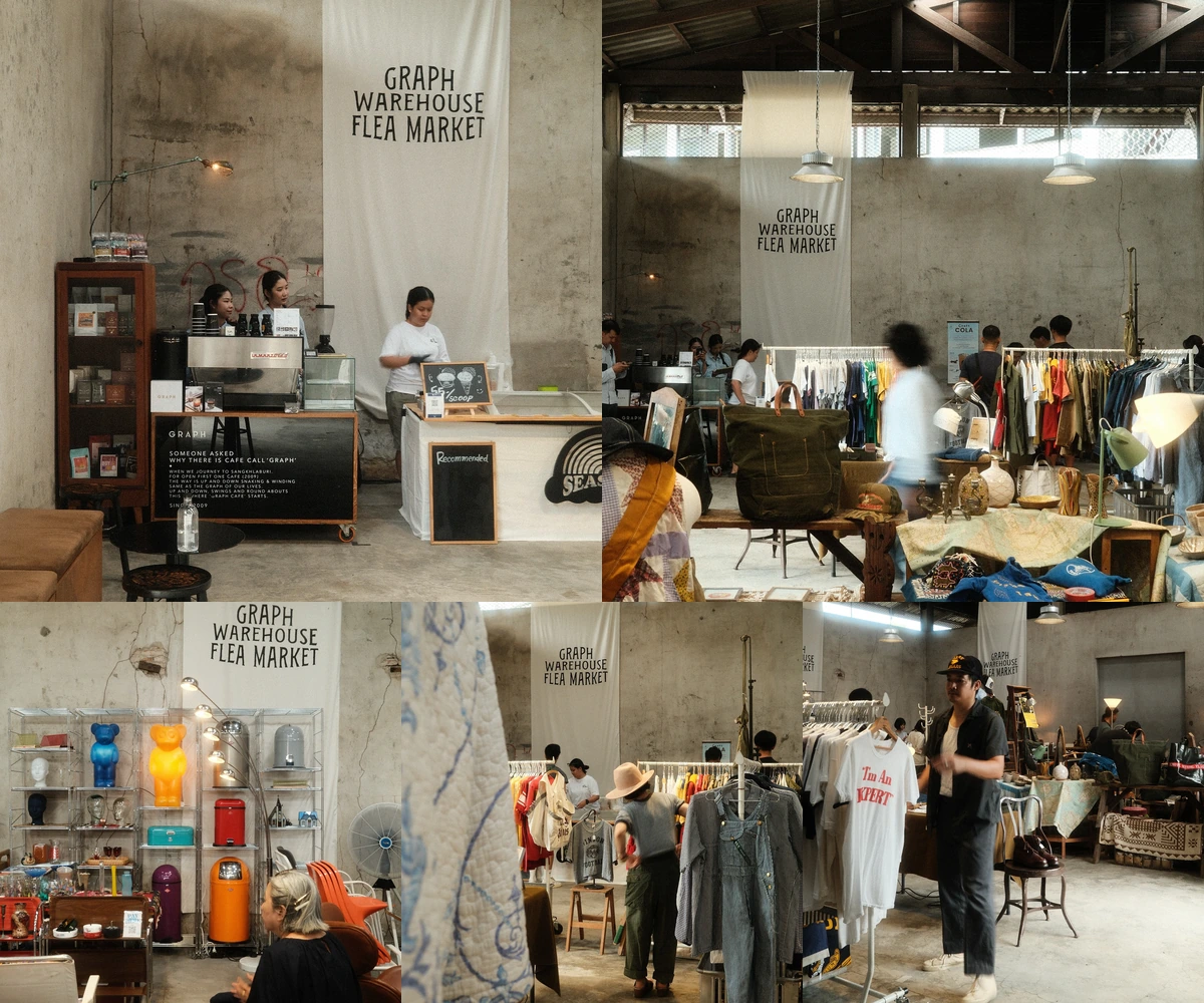 ภาพรีวิว GRAPH Warehouse Flea Market — ตลาดกาแฟ งานคราฟต์ และของวินเทจในโกดังย่านช้างม่อย