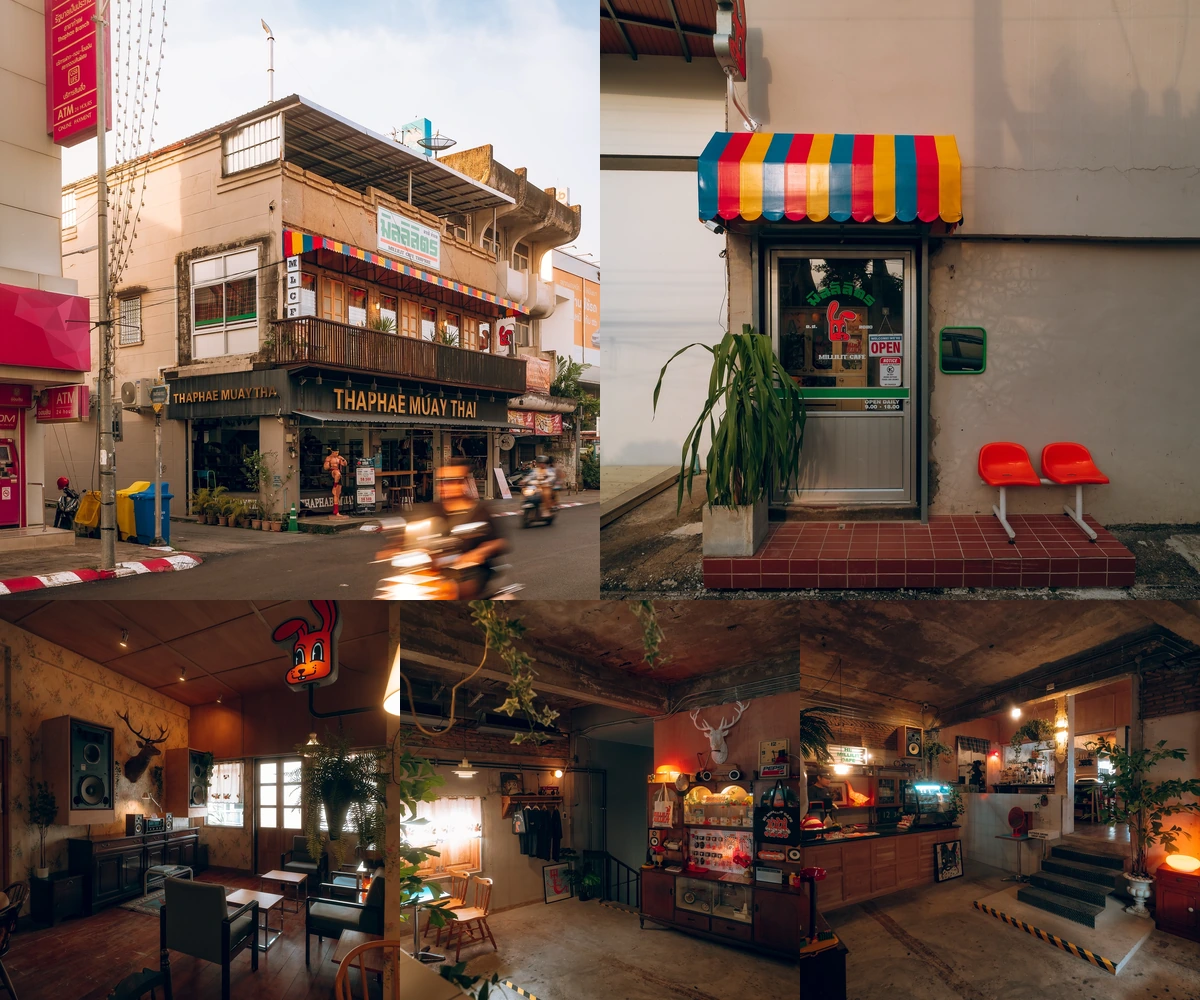 ภาพรีวิว Millilit Cafe • ถนนท่าแพ — คาเฟ่วินเทจบนชั้นสองของตึกเก่าในเชียงใหม่