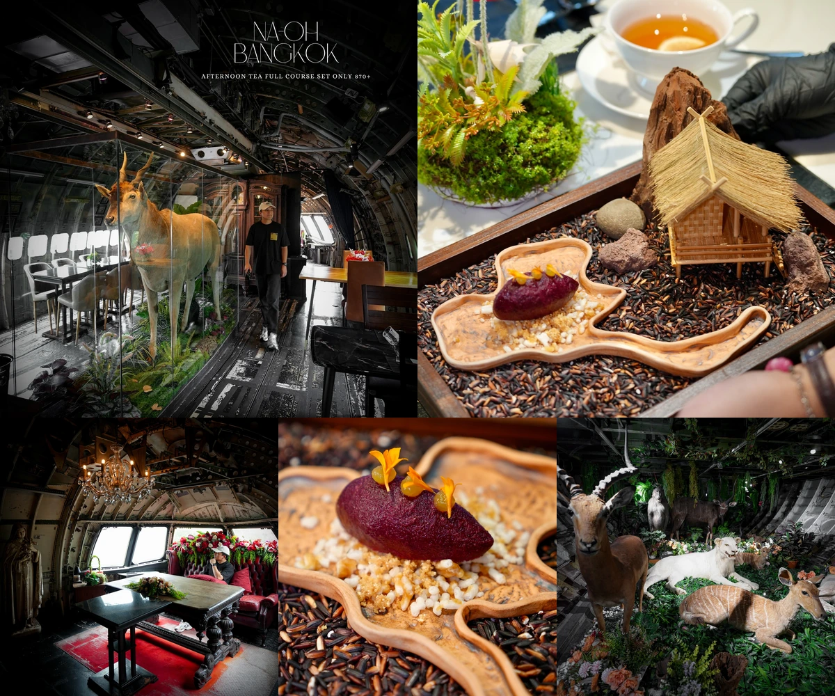 ภาพรีวิว Na-oh Bangkok • Afternoon Tea — อาฟเตอร์นูนทีในห้องโดยสารเครื่องบินที่ช่างชุ่ย