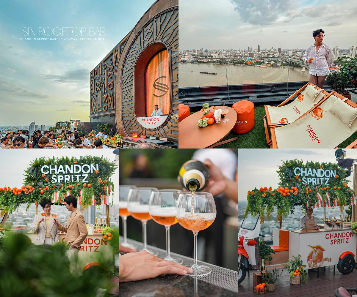 ภาพรีวิว Chandon Spritz • SIN Rooftop Bar — งานเปิดตัวเครื่องดื่มในธีม Garden Chic ริมเจ้าพระยา