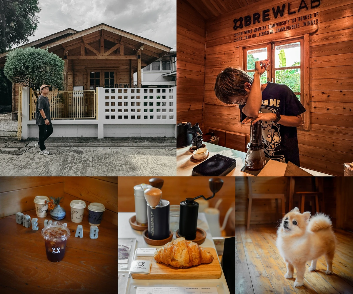 ภาพรีวิว BrewLab — กาแฟ AeroPress ในบ้านไม้ย่านพระราม 9
