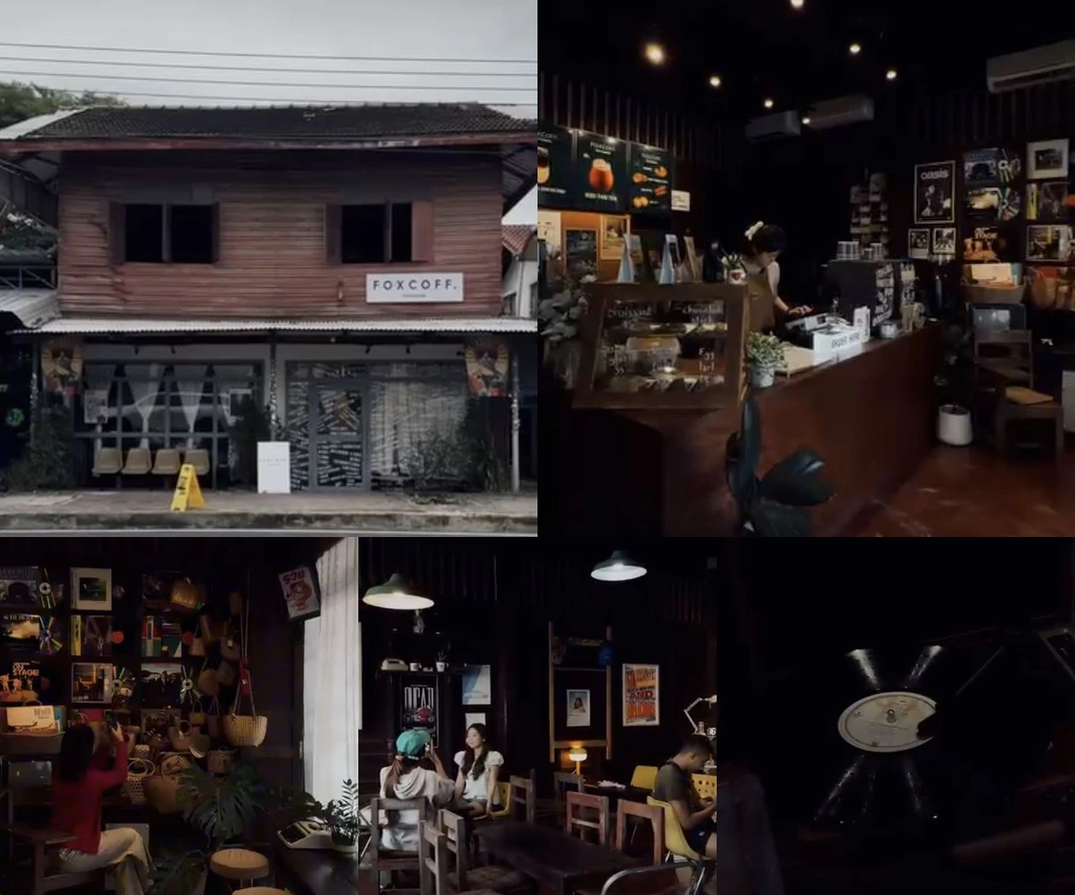 ภาพรีวิว FOX COFF. • เพชรบุรี — คาเฟ่ในอาคารไม้กับของสะสมบนถนนท่าหิน