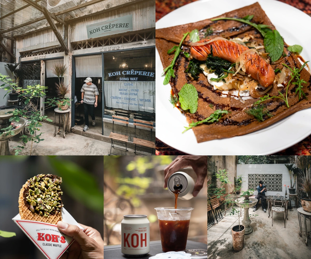 ภาพรีวิว KOH Crêperie — เครปคาวหวานและคาเฟ่เรโทรในอาคารเก่าย่านทรงวาด
