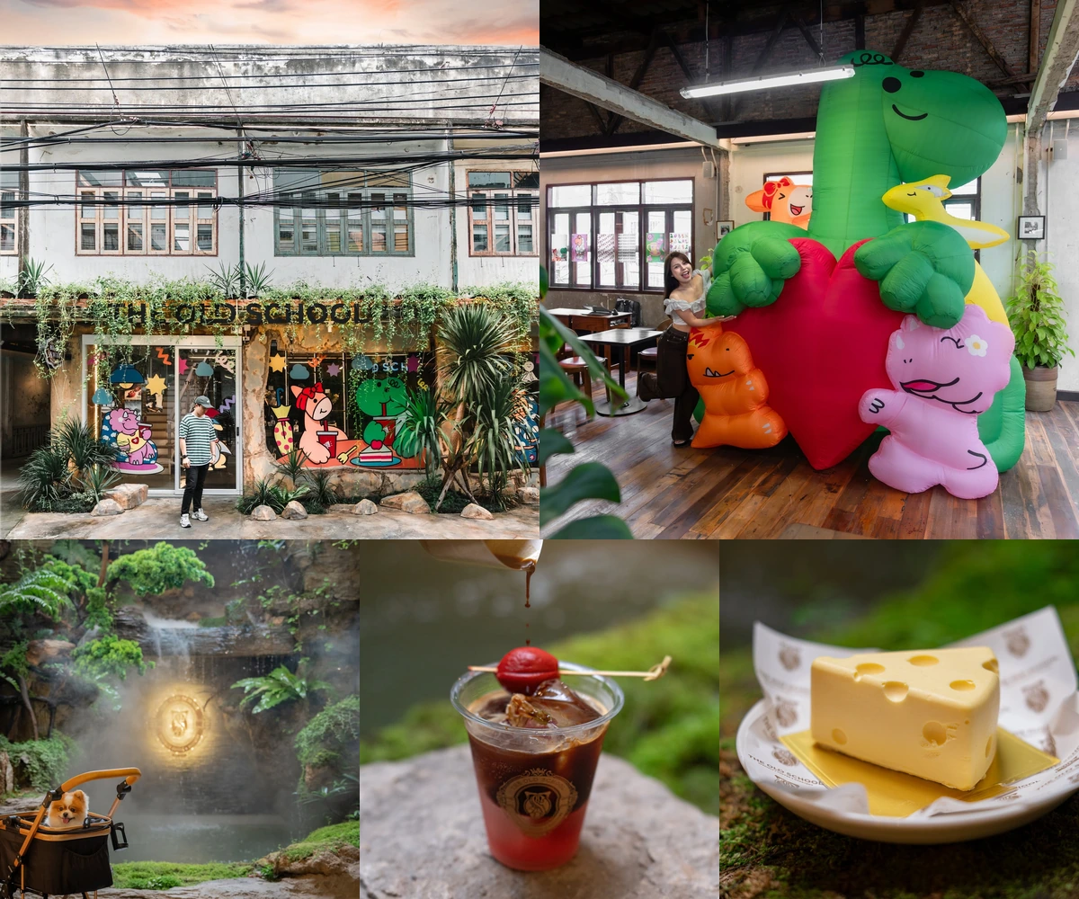 ภาพรีวิว The Old School • Rainy & Cozy — คาเฟ่เจริญนครกับธีมไดโนเสาร์ในปี 2025