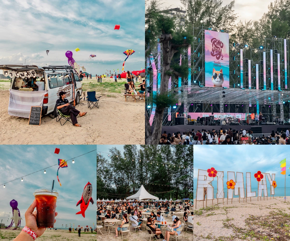 ภาพรีวิว RimLay Beach Life Festival • สงขลา — เทศกาลดนตรีและพื้นที่พักผ่อนริมทะเลที่หาดสมิหลา