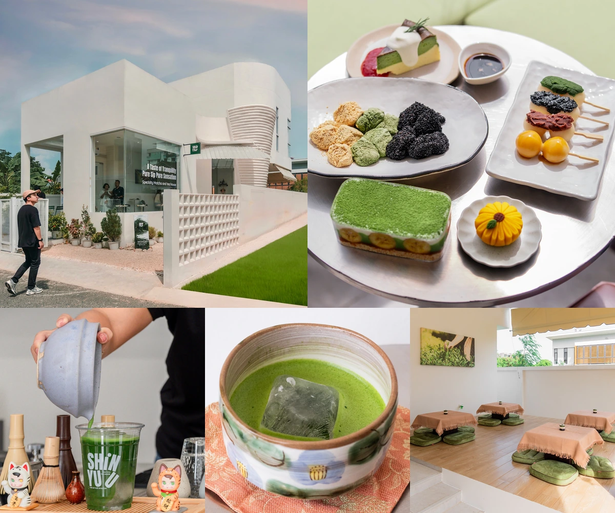 ภาพรีวิว Shinyuu Specialty Matcha — มัทฉะและขนมญี่ปุ่นในคาเฟ่สีขาวที่หาดใหญ่