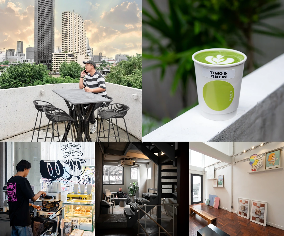 ภาพรีวิว Timo & Tintin — คาเฟ่และแกลเลอรีห้าชั้นในตลาดน้อย