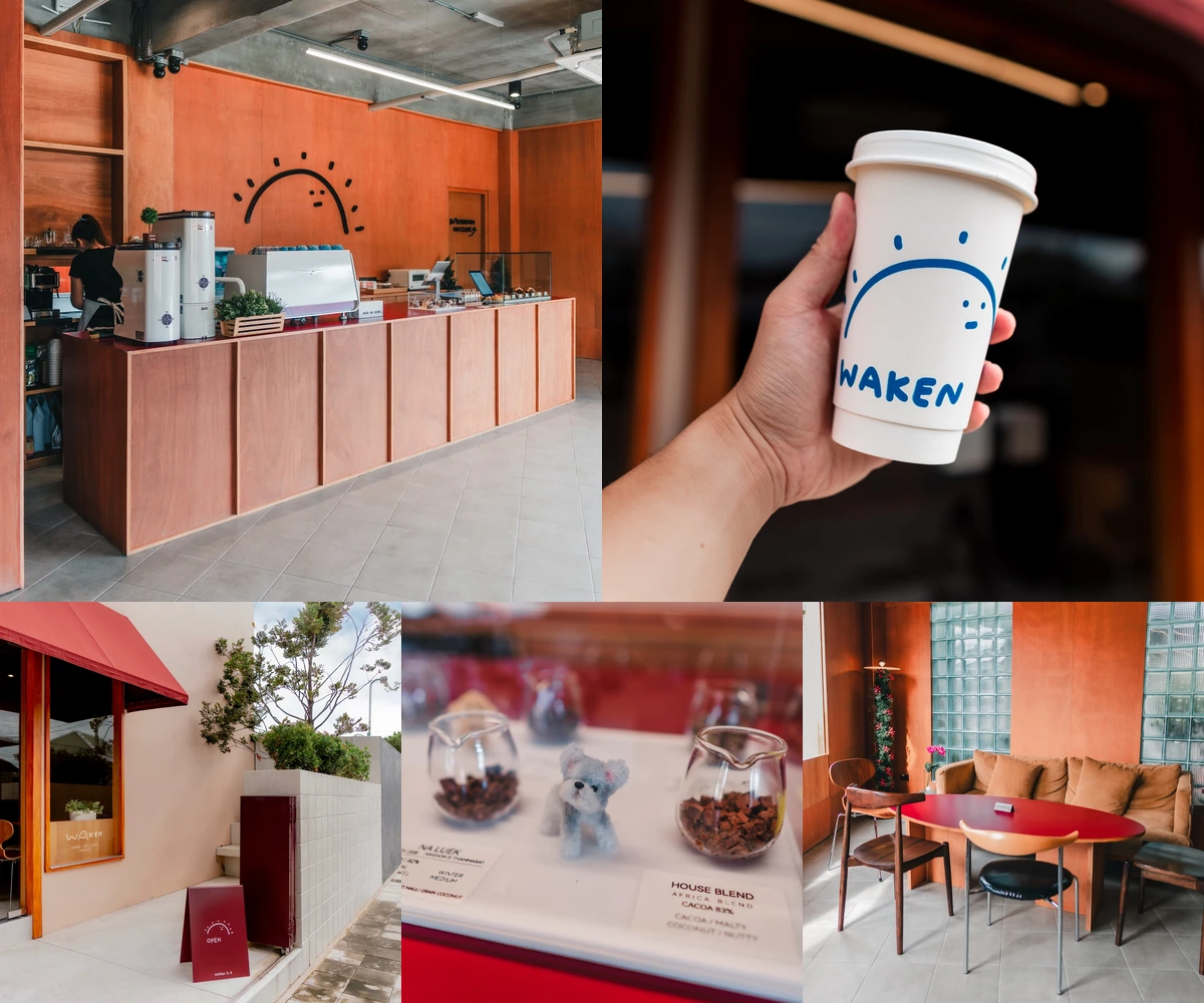ภาพรีวิว Waken Cafe — คาเฟ่สองชั้นกับบาร์กาแฟและงานไม้บนถนนฉิมพลี