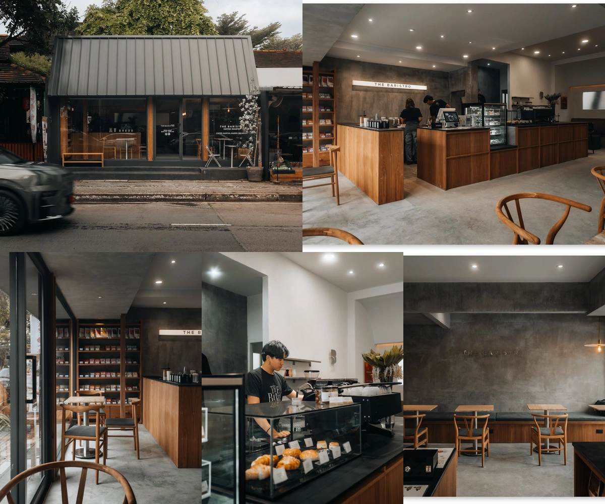 ภาพรีวิว The Baristro • Jing Jai — คาเฟ่โทนเทาและไม้บนถนนอัษฎาธรในเชียงใหม่