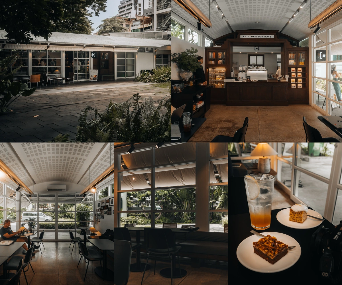 ภาพรีวิว F.I.X. • Neilson Hays Library — คาเฟ่ร่มรื่นข้างหอสมุดนีลเซนเฮส์
