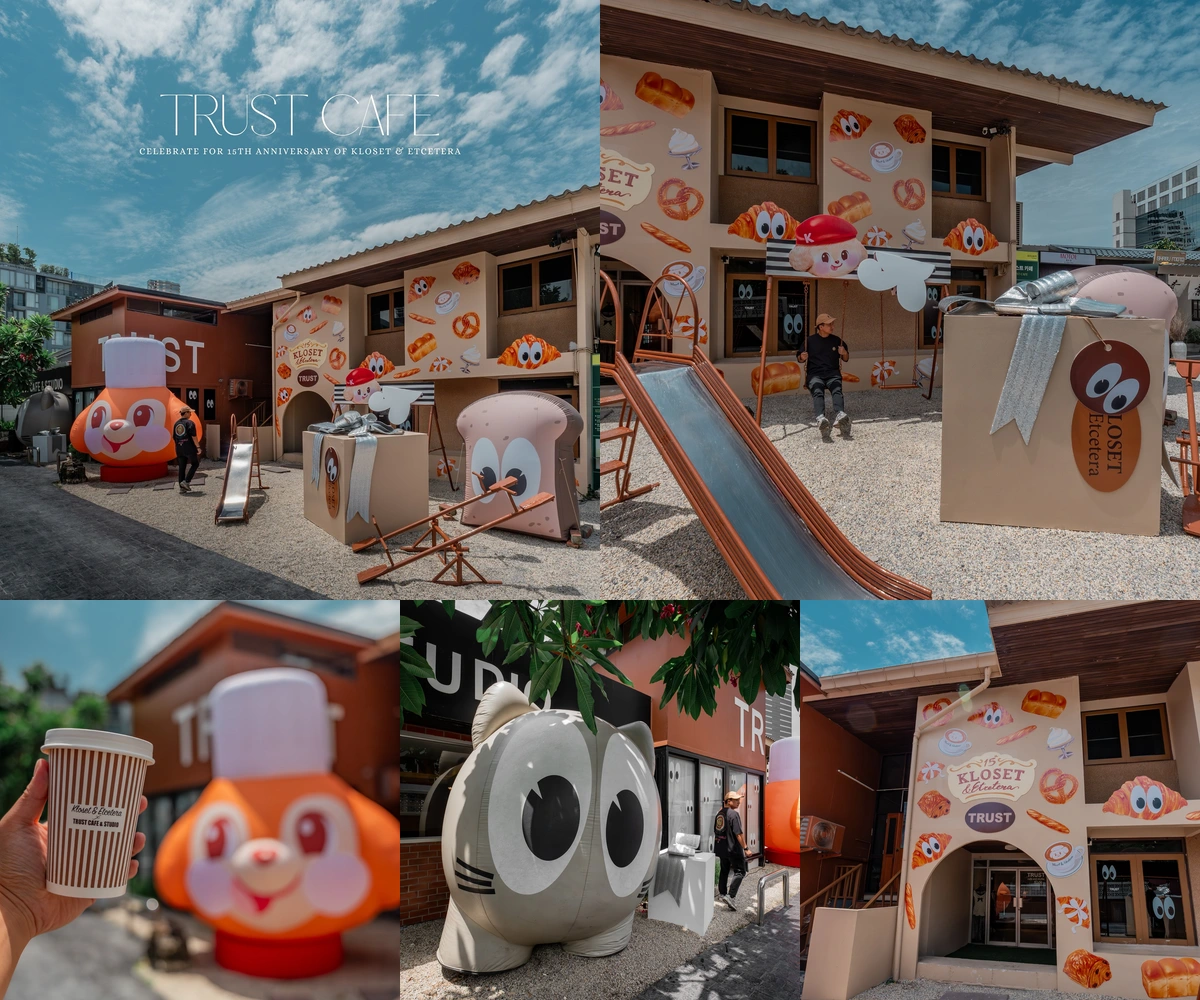 ภาพรีวิว Trust Cafe • KLOSET & ETCETERA 15th Anniversary — คาเฟ่กับนิทรรศการคาแรกเตอร์ฉลอง 15 ปีแบรนด์แฟชั่น
