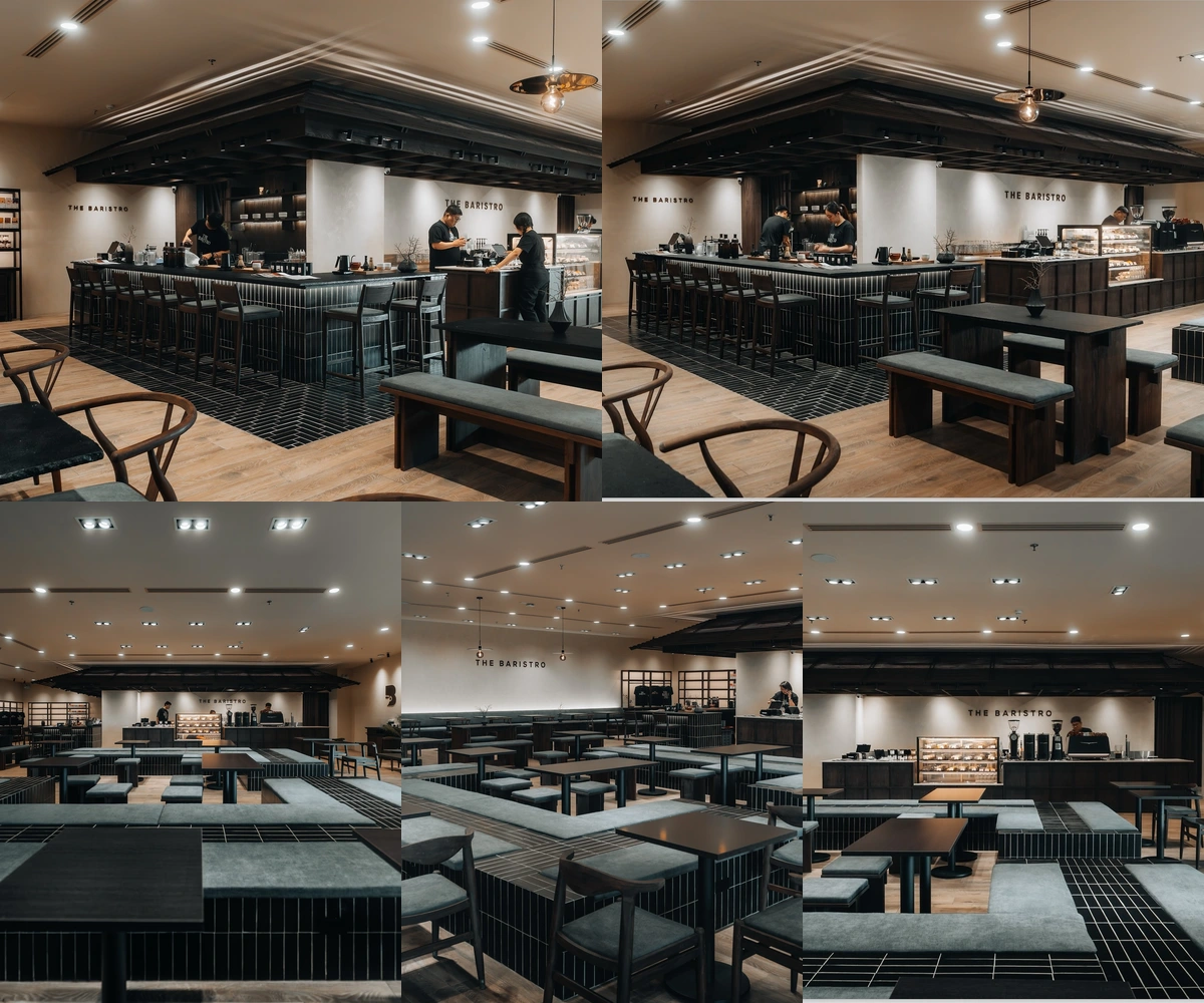 ภาพรีวิว The Baristro • Central Chiang Mai Airport — คาเฟ่โทนเข้มและเคาน์เตอร์กาแฟในเซ็นทรัลเชียงใหม่แอร์พอร์ต
