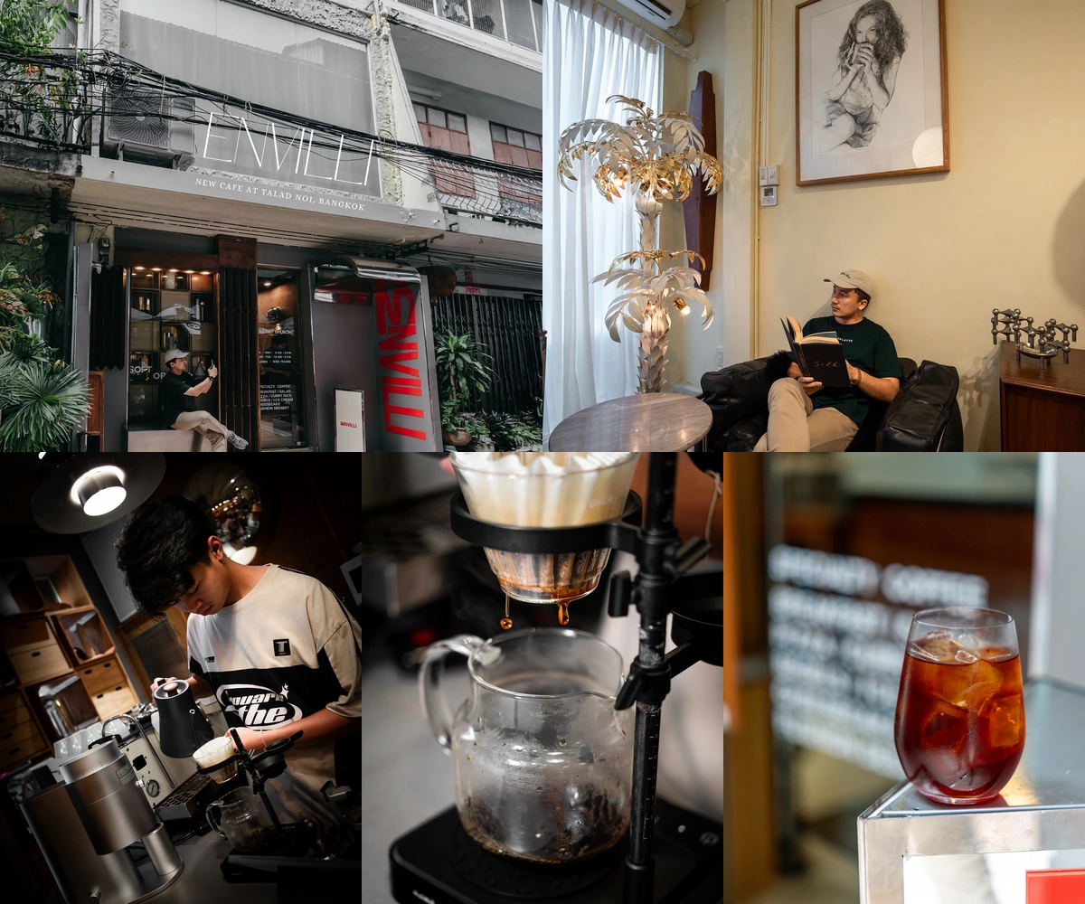 ภาพรีวิว ENVILLI — คาเฟ่และบรันช์กับงานออกแบบหลากยุคในตลาดน้อย