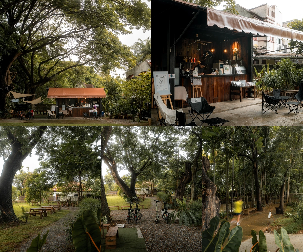 ภาพรีวิว Filling Cafe — คาเฟ่ใต้ต้นไม้ใหญ่ริมคลองในสันทราย