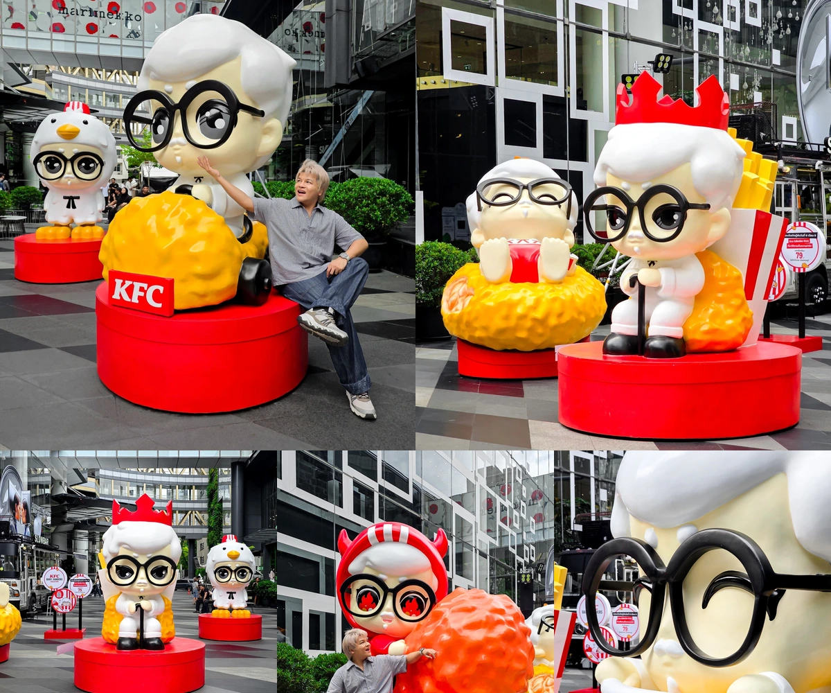 ภาพรีวิว KFC Baby Sanders Collection • สยามเซ็นเตอร์ — คาแรกเตอร์ผู้พันแซนเดอร์สขนาดยักษ์ที่สยามเซ็นเตอร์
