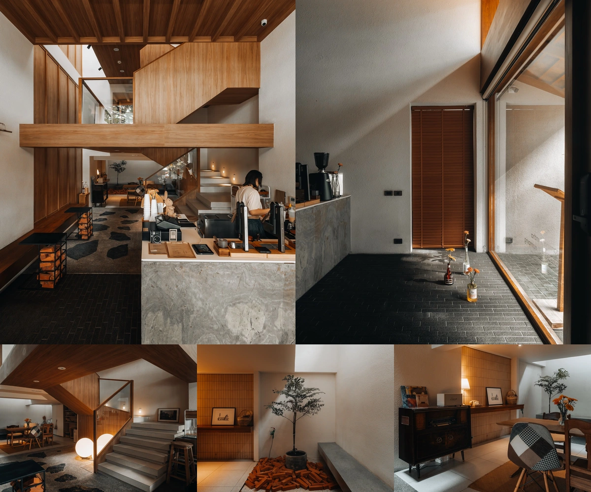 ภาพรีวิว Riion Chiang Mai — คาเฟ่ในอาคารรีโนเวทริมคูเมือง ตกแต่งด้วยไม้และหิน