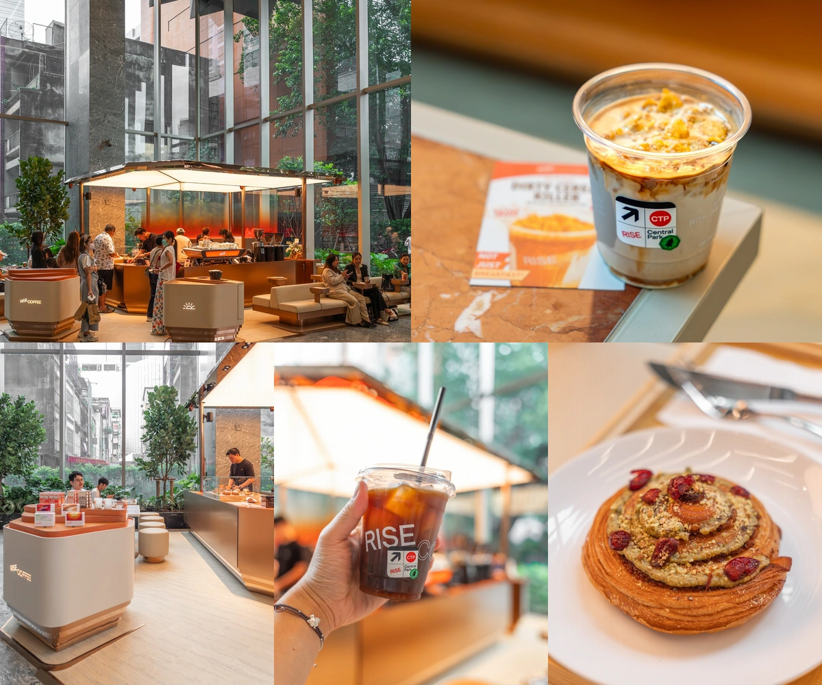 ภาพรีวิว RISE Coffee • Dusit Central Park — คาเฟ่บาร์หินสีแดงและกาแฟซิกเนเจอร์ในดุสิต เซ็นทรัล พาร์ค