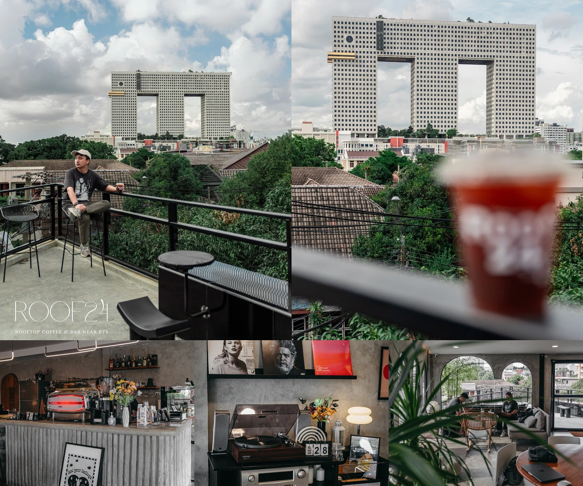 ภาพรีวิว Roof24 Coffee&Bar — คาเฟ่และบาร์ดาดฟ้าวิวตึกช้างในพหลโยธิน 24
