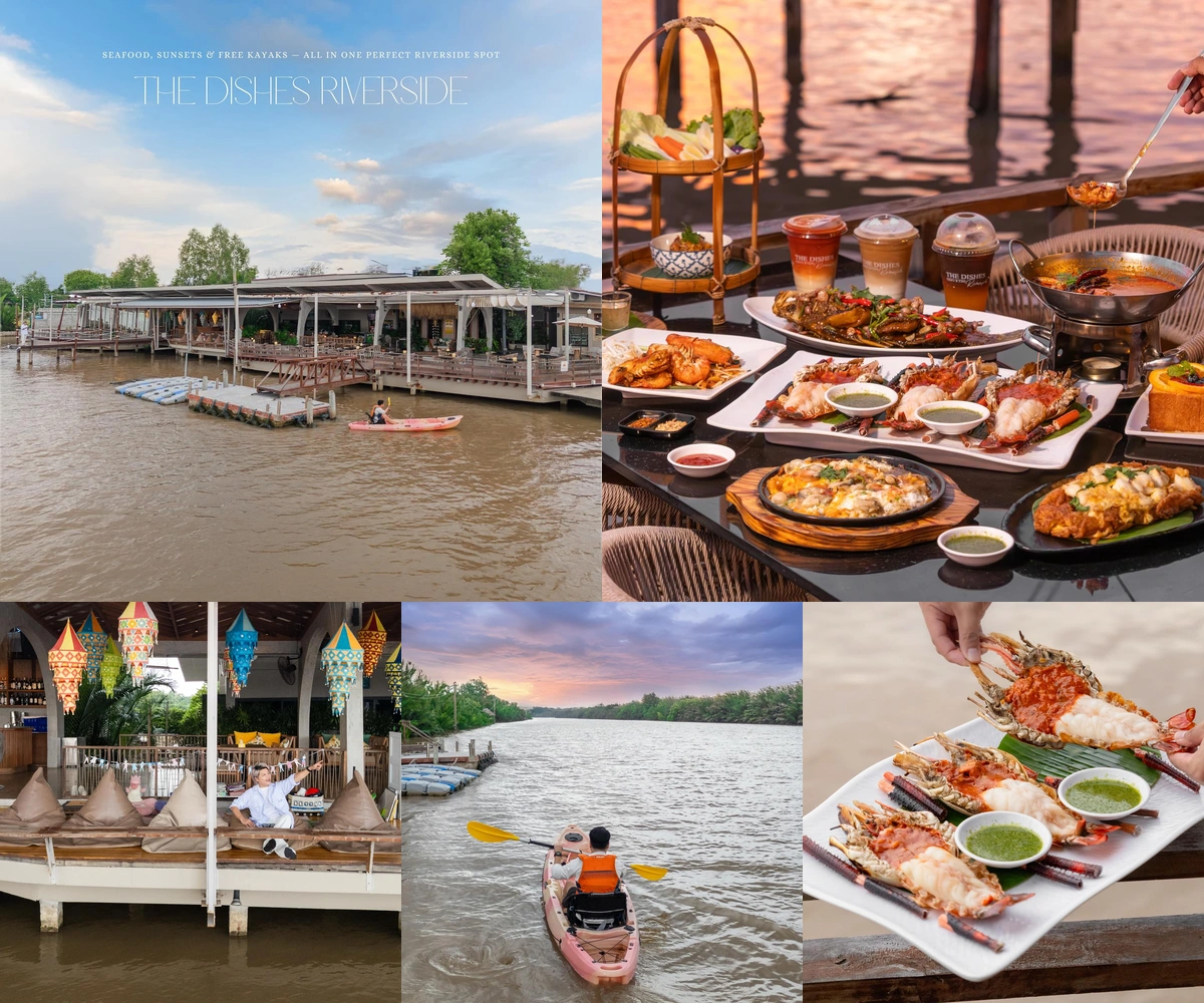 ภาพรีวิว The Dishes Riverside — คาเฟ่และร้านอาหารซีฟู้ดริมคลองสรรพสามิต