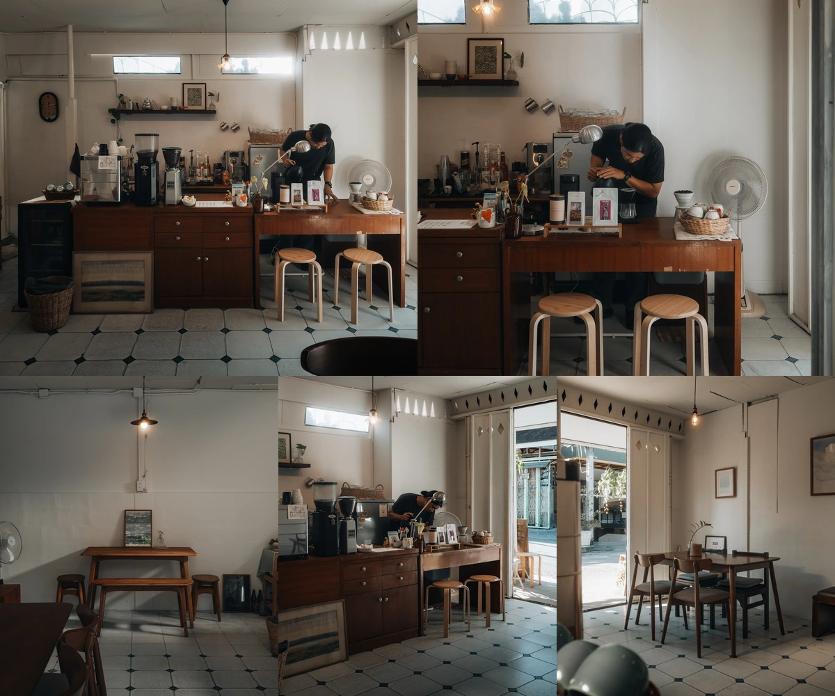 ภาพรีวิว Fine Fine Mood • สันติธรรม — คาเฟ่บ้านหลังเล็กกับเฟอร์นิเจอร์ไม้ในสันติธรรม