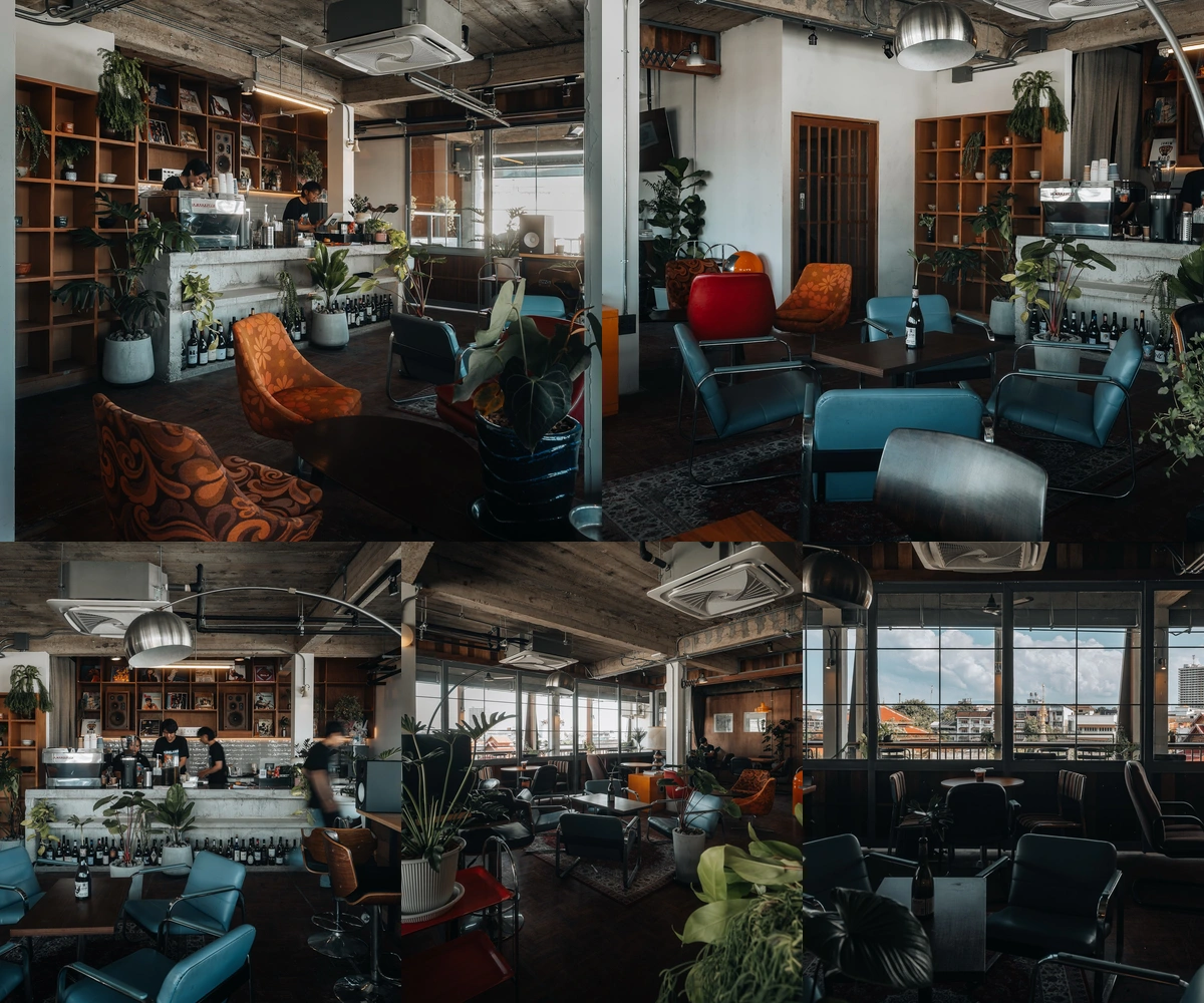 ภาพรีวิว Hideland Space — คาเฟ่ชั้นสี่ที่มองเห็นย่านช้างม่อยจากหน้าต่างและระเบียง