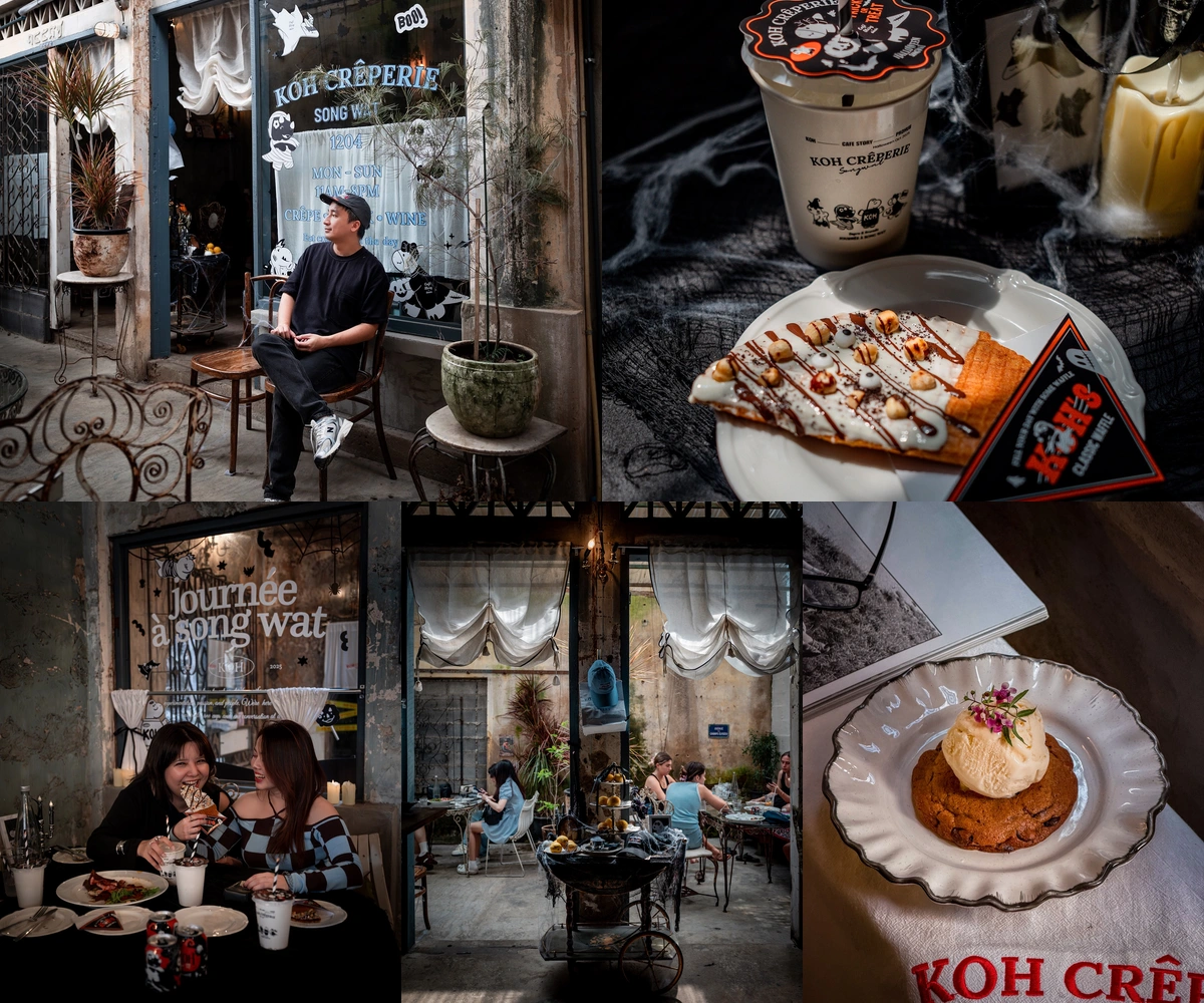 ภาพรีวิว Koh Crêperie • Halloween 2025 — เครปและขนมในธีมฮาโลวีนบนถนนทรงวาด