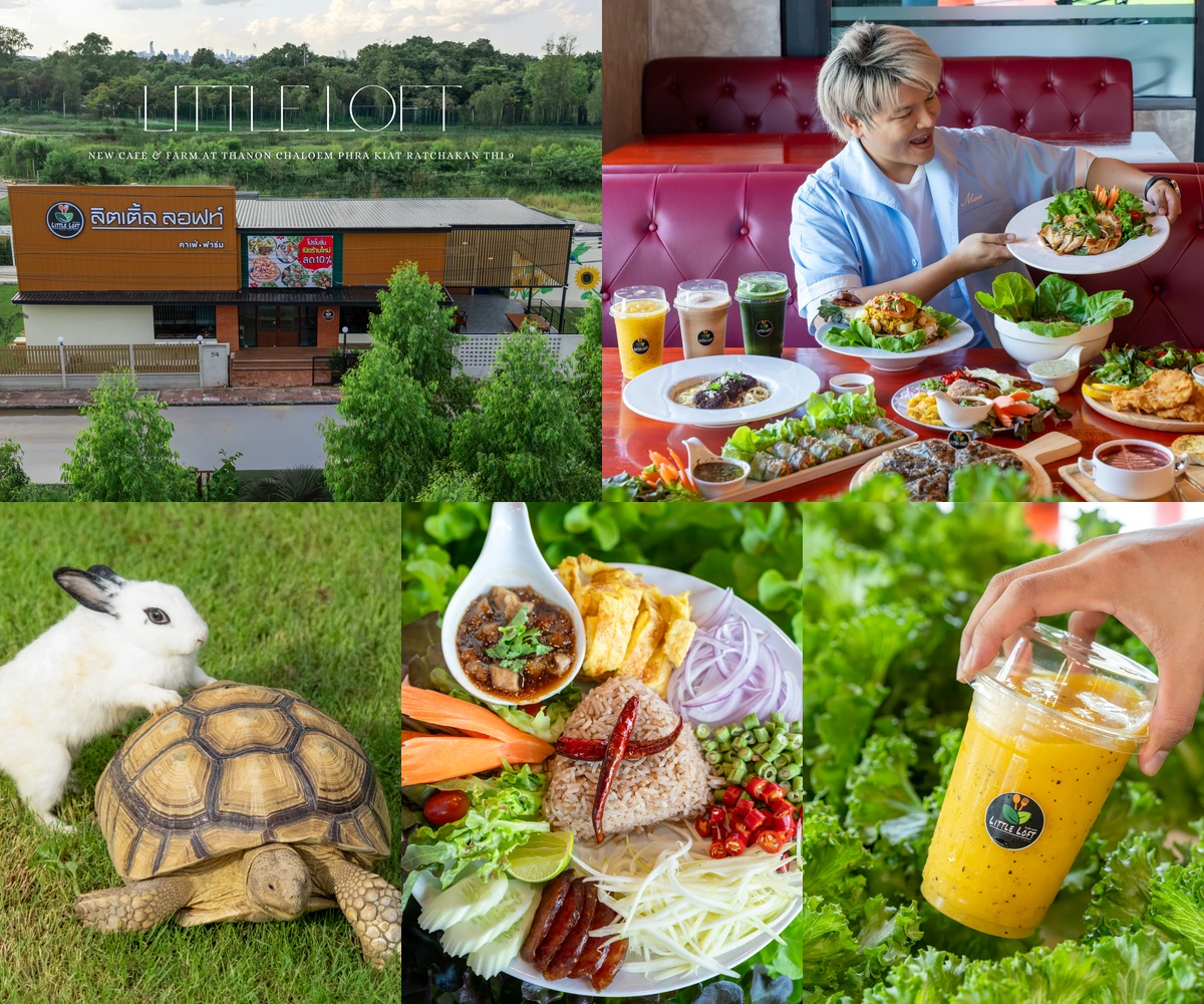ภาพรีวิว Little Loft Cafe • เฉลิมพระเกียรติ ร.9 — คาเฟ่และร้านอาหารพร้อมฟาร์มผักและพื้นที่สำหรับครอบครัว