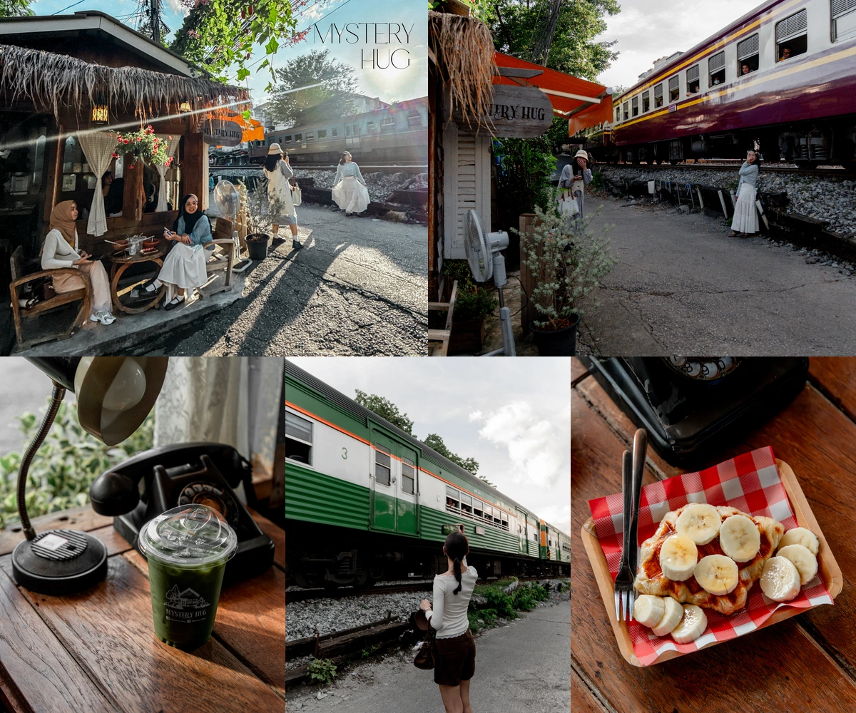 ภาพรีวิว Mystery Hug — คาเฟ่บ้านไม้ริมทางรถไฟในพระราม 6 ซอย 19