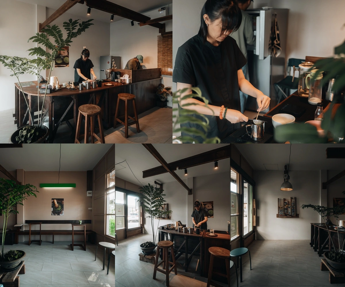 ภาพรีวิว Noir Matcha — มัทฉะจากอูจิ ยาเมะ และนิชิโอะในสันกำแพง