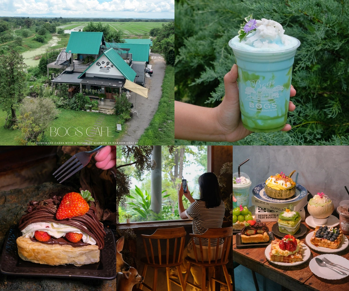 ภาพรีวิว Bogs Cafe • นครชัยศรี — คาเฟ่บ้านสวนกับเค้กโฮมเมดหลายรูปแบบ