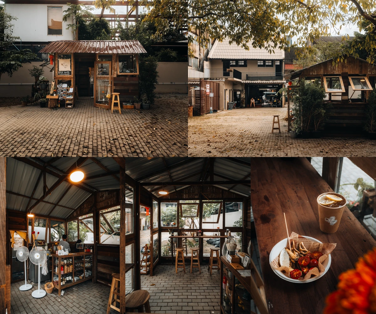 ภาพรีวิว Early Bird CNX • ท่าแพ — คาเฟ่และบาร์ในกระท่อมหลังตึกแมคอาเฑอร์