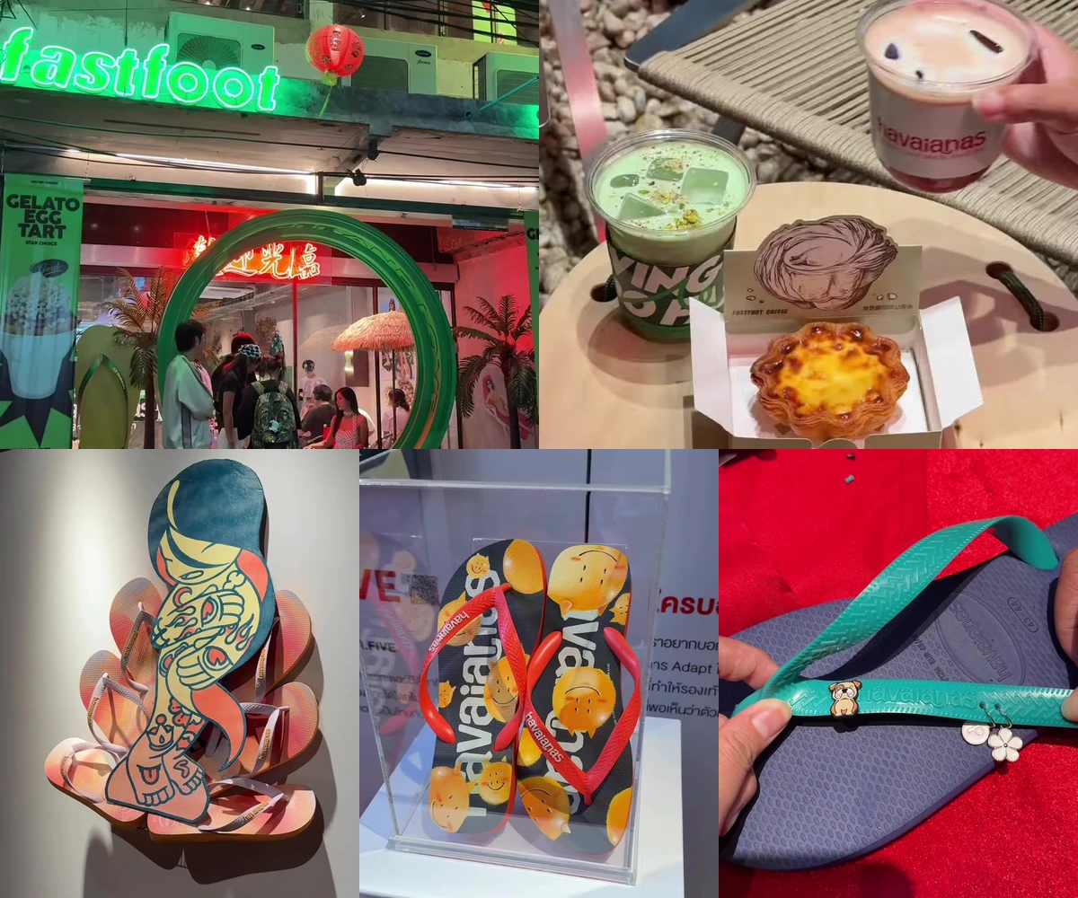 ภาพรีวิว Havaianas Café Exhibition • Break the Rush — นิทรรศการรองเท้าและงานศิลปะที่ Fastfoot ทรงวาด