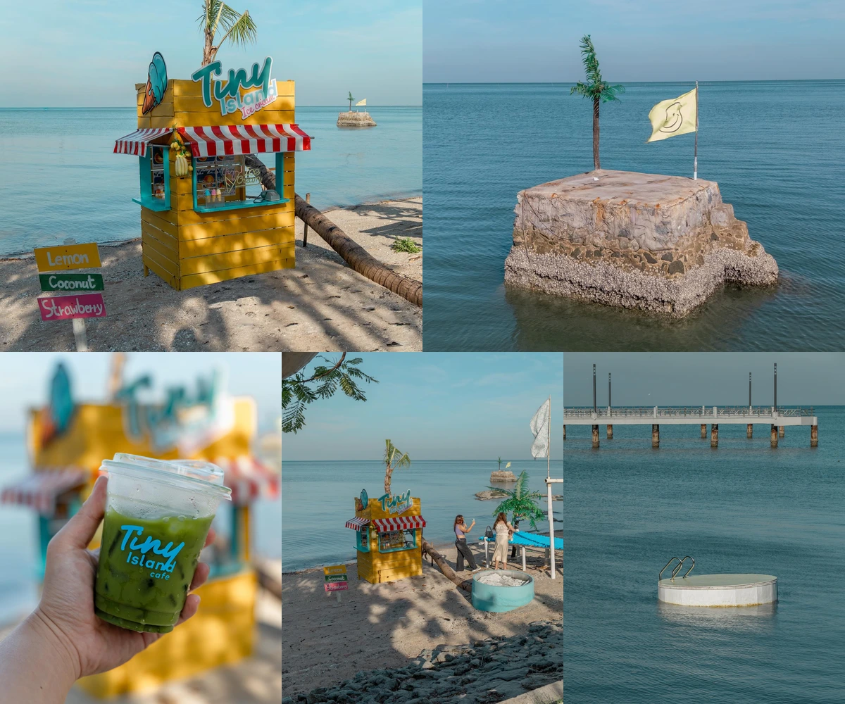 ภาพรีวิว Tiny Island • บางแสน — คาเฟ่ริมทะเลแหลมแท่นในบรรยากาศสีสันสดใส