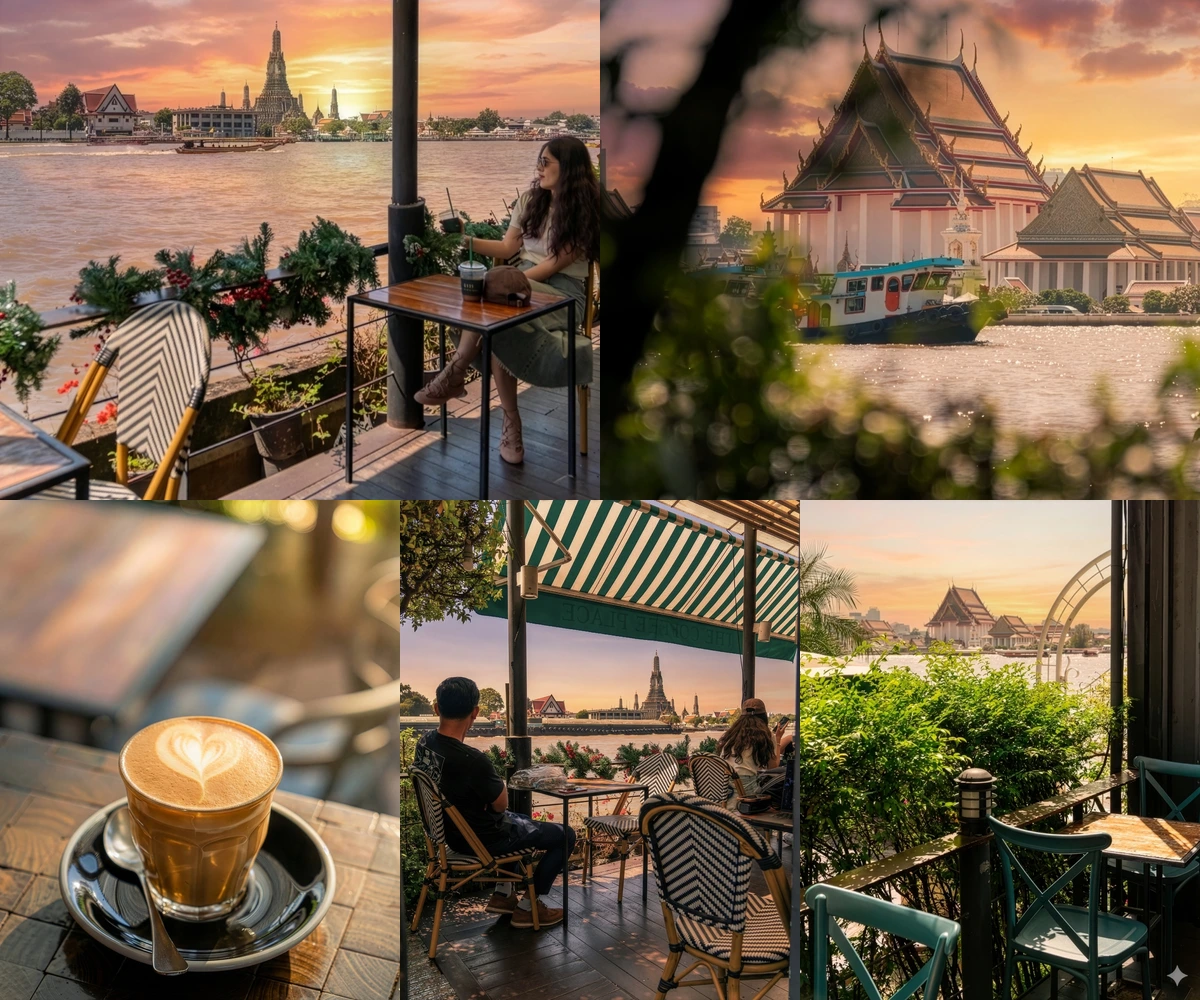 ภาพรีวิว ViVi The Coffee Place • ท่าเตียน — คาเฟ่ริมแม่น้ำเจ้าพระยาที่มองเห็นวัดอรุณ