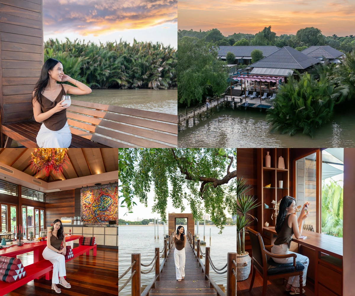 ภาพรีวิว บ้านไกรเนาว์ และโต๊ะแดง • บางกะเจ้า — ที่พักริมน้ำและอาหารชุมชนบางกะเจ้า