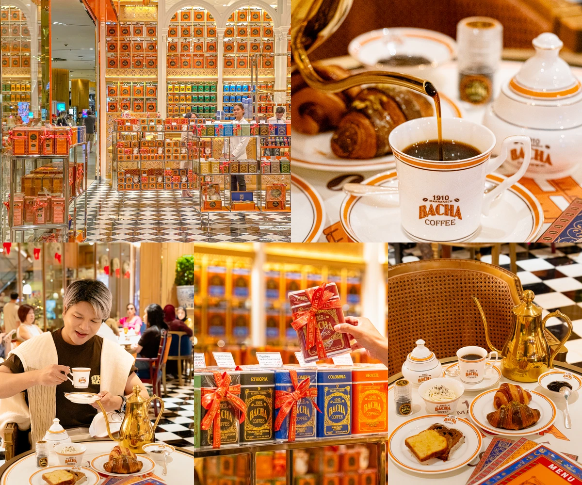 ภาพรีวิว Bacha Coffee • สยามพารากอน — กาแฟเสิร์ฟในกาสีทองจากโมร็อกโก