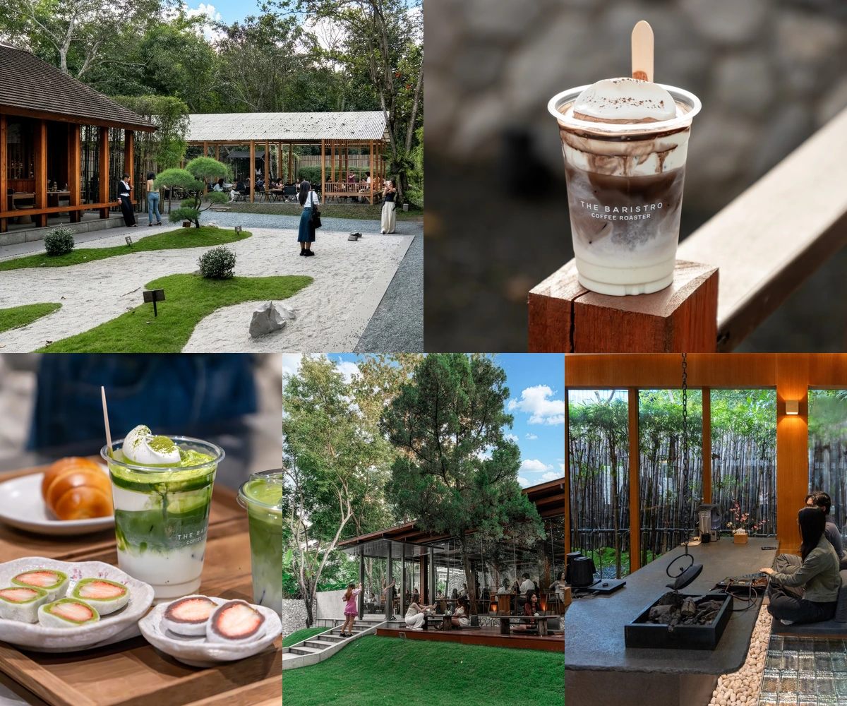 ภาพรีวิว The Baristro Asian Style — คาเฟ่กับสวนและงานไม้สไตล์ญี่ปุ่น