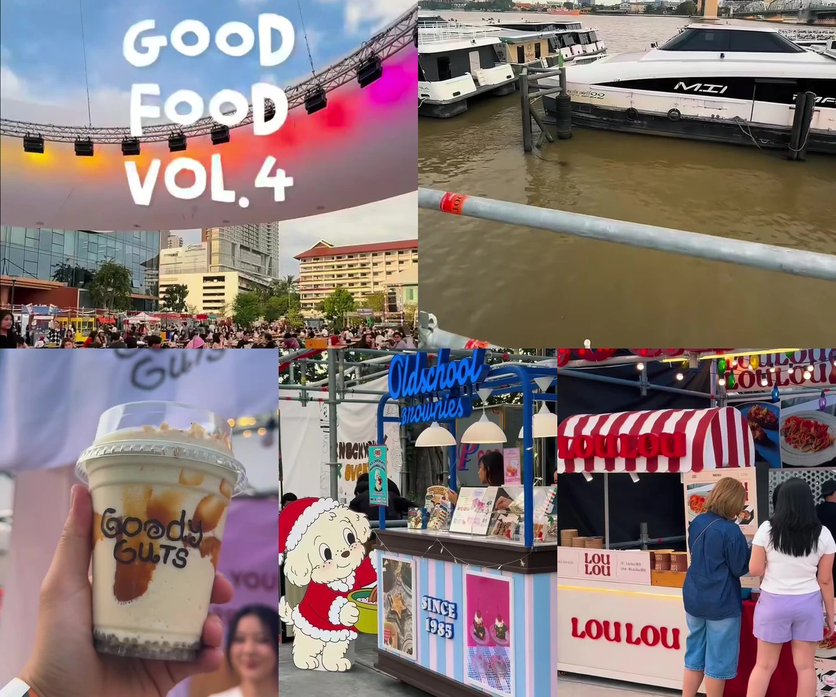 ภาพรีวิว GOODFOOD Vol.4 — เทศกาลอาหารและดนตรีริมแม่น้ำปลายปี 2025