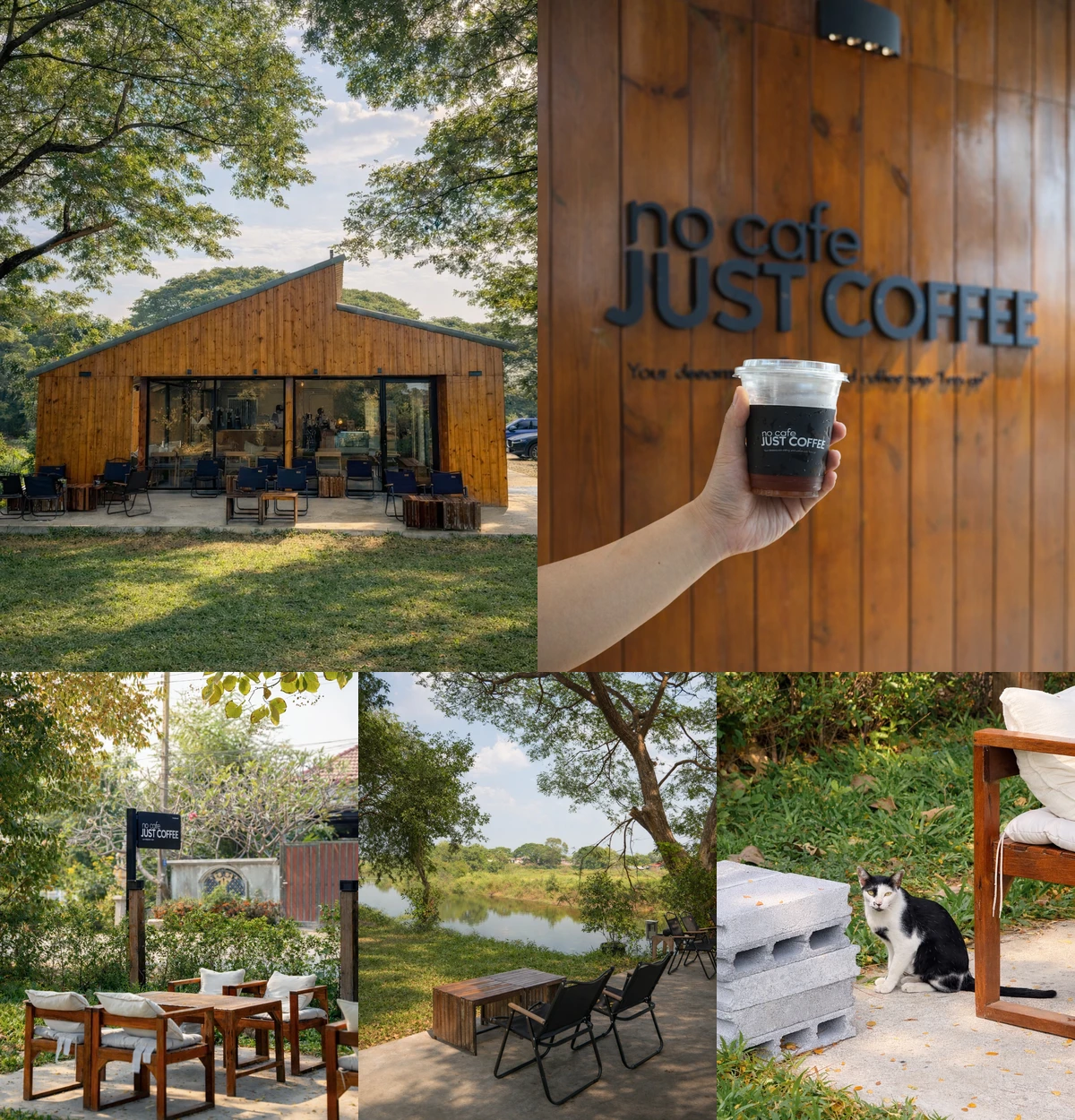 ภาพรีวิว no cafe JUST COFFEE — คาเฟ่ไม้กลางธรรมชาติในอยุธยา