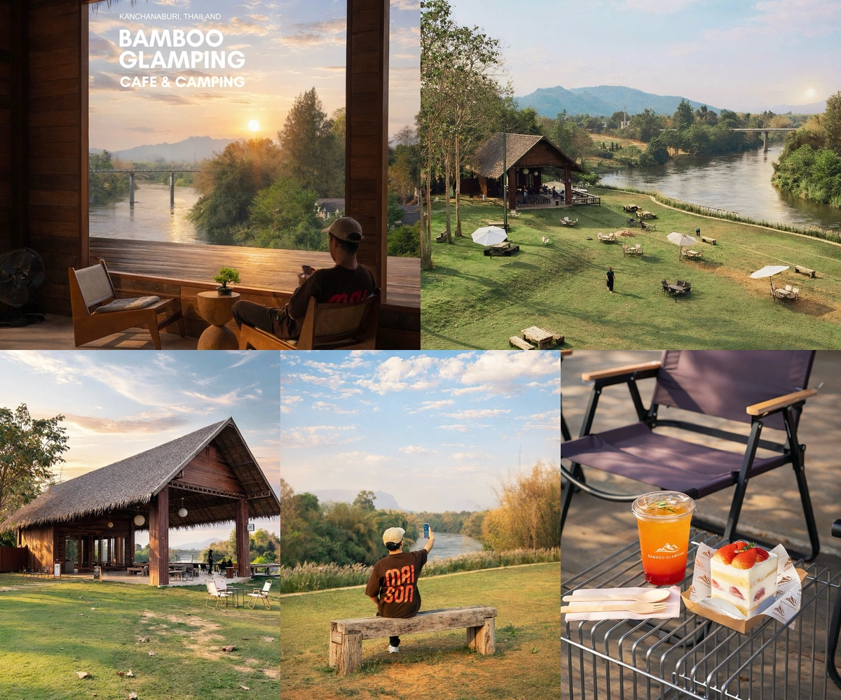 ภาพรีวิว Bamboo Glamping Cafe & Camping — คาเฟ่และอาหารริมแม่น้ำแควน้อย