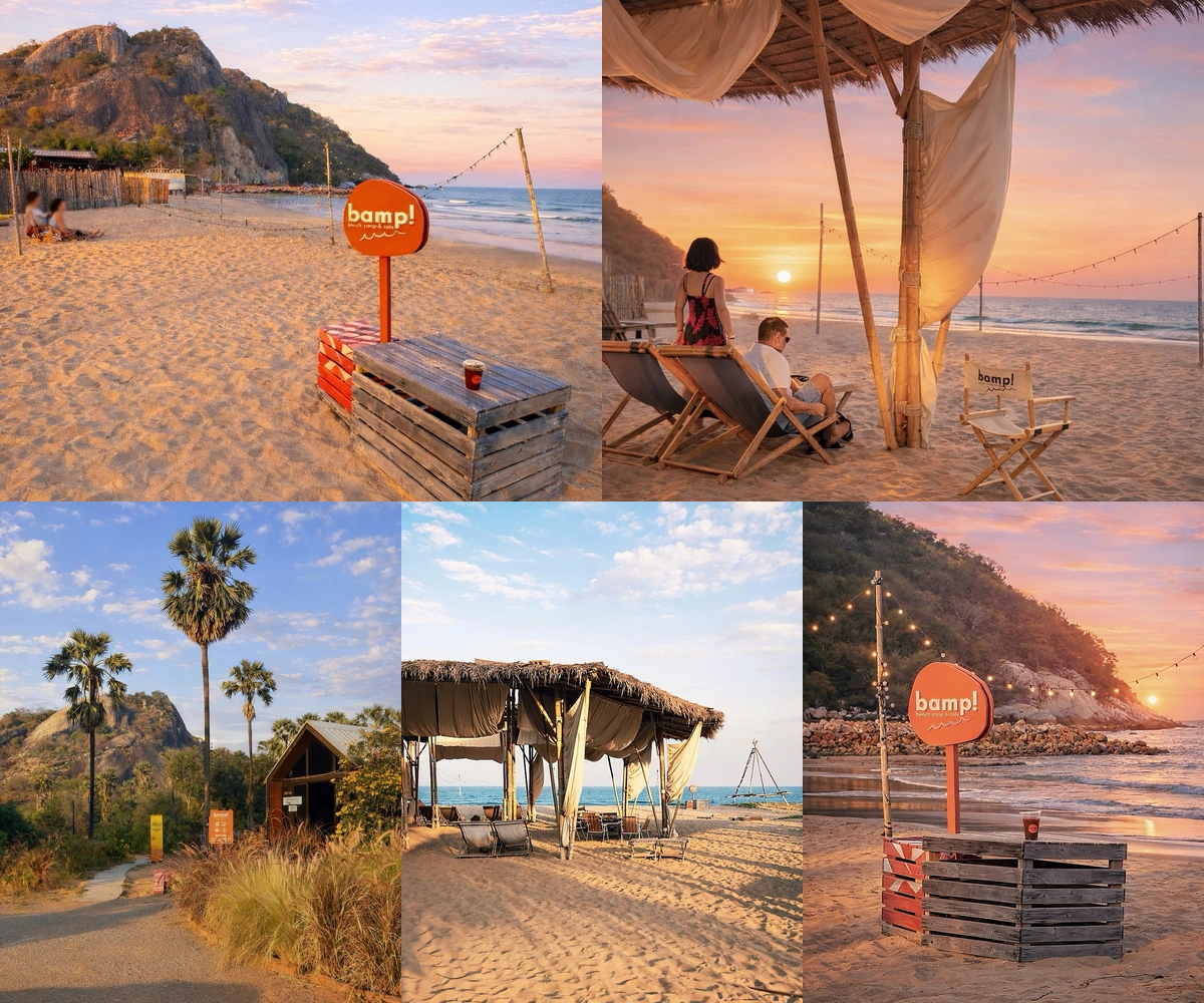 ภาพรีวิว Bamp : beach & cafe — คาเฟ่ริมทะเลบรรยากาศบีชแคมป์