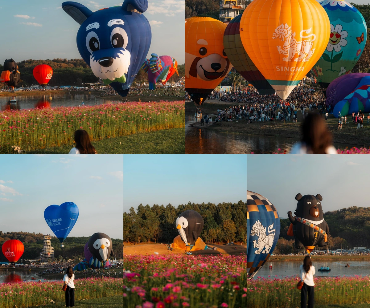 ภาพรีวิว Singha Park • Balloon Fiesta 2026 — เทศกาลบอลลูนและบรรยากาศในไร่