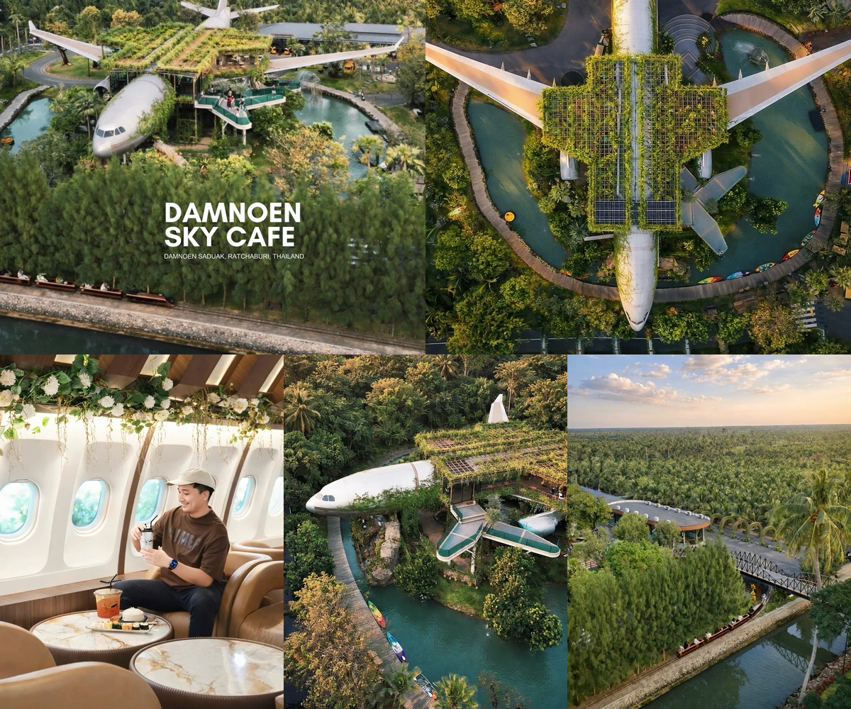ภาพรีวิว Damnoen Sky — คาเฟ่เครื่องบินกลางสวนดำเนินสะดวก