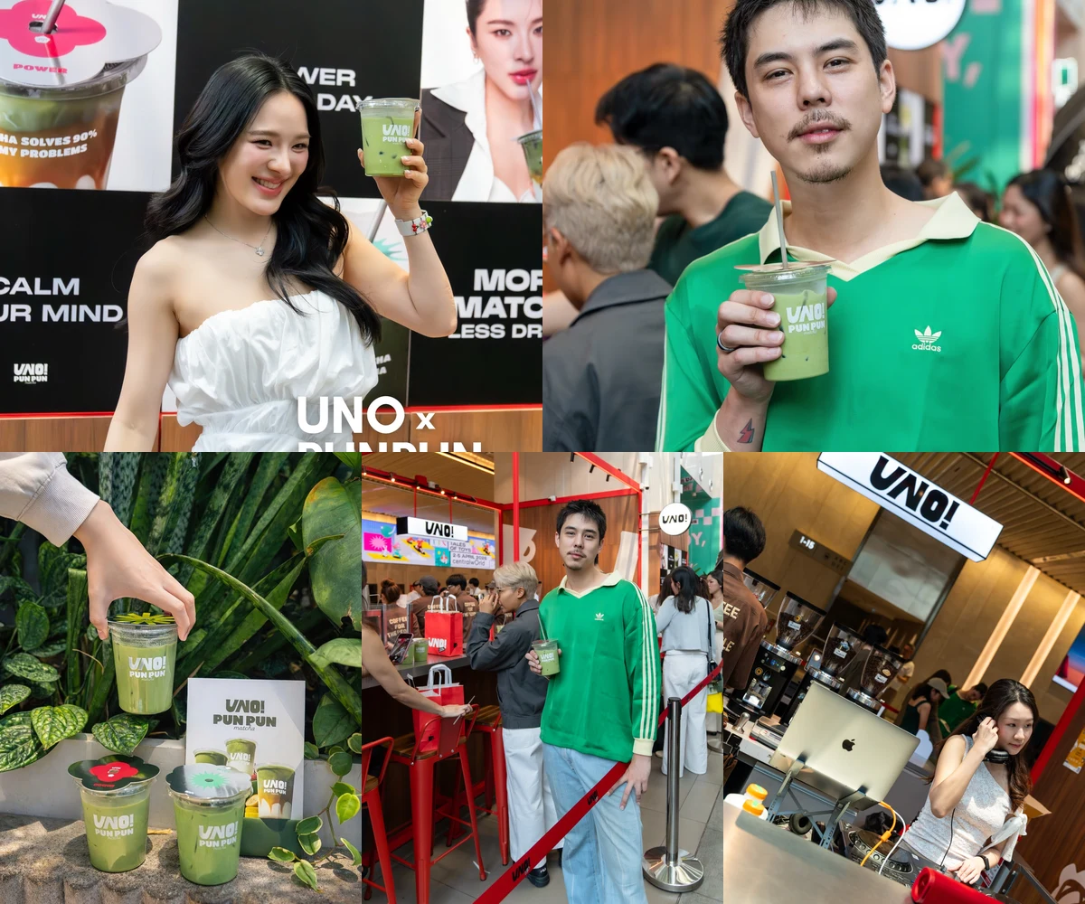 ภาพรีวิว UNO × PUNPUN Matcha — มัทฉะสามสไตล์ในคอลแลบ Matcha Therapy