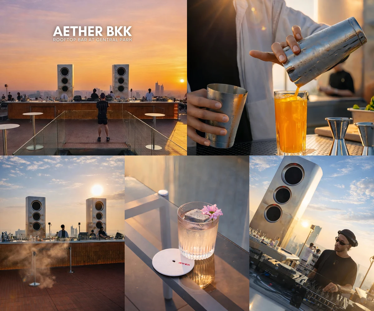 ภาพรีวิว AETHER BKK — รูฟท็อปบาร์วิวเมืองและสวนลุมพินี